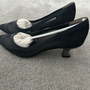 Fendi Black Mesh Women's Heels